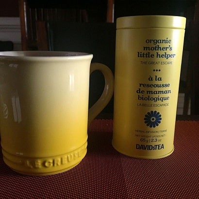 Self-Care: Enjoying one of my favorite tea's in my happy mug time for some down time