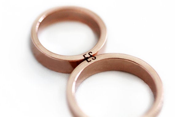 14k rose gold ring set, $1,380.