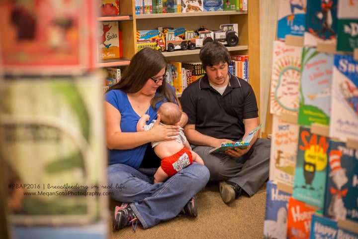 "For the most part breastfeeding in public doesn't bother me; baby's got to eat. I just don't want people staring at her, or making her feel uncomfortable for trying to nurture our child." -- Max