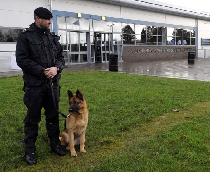 The incident happened by the Garrison Church in Aldershot's army base