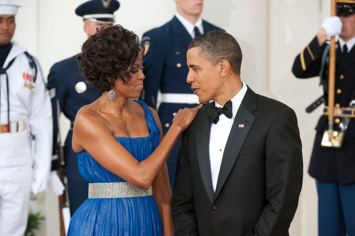 Lovely in an electric blue gown by Peter Soronen at the 2010 White House state dinner for Mexican President Felipe Calderon and Mrs. Margarita Zavala.