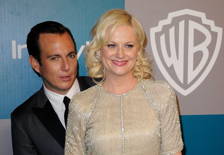 Will Arnett and Amy Poehler at the 2012 InStyle Golden Globe Awards after party at the Beverly Hilton hotel. 