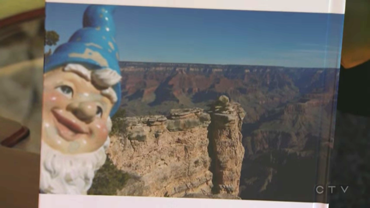 Leopold in front of the Grand Canyon.