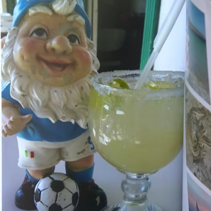 Leopold enjoying a nice Margarita.