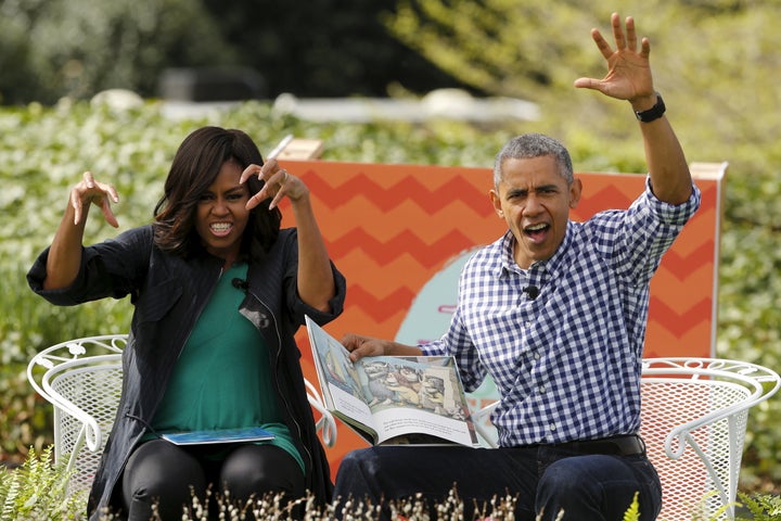 FLOTUS and POTUS getting into character.