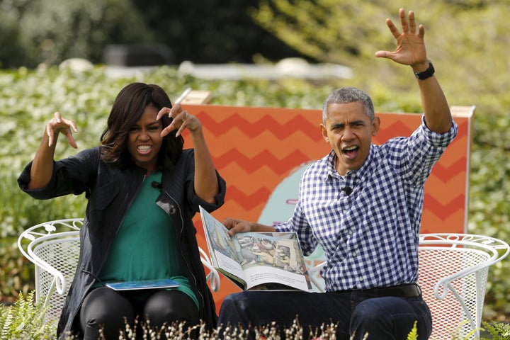 FLOTUS and POTUS getting into character. 