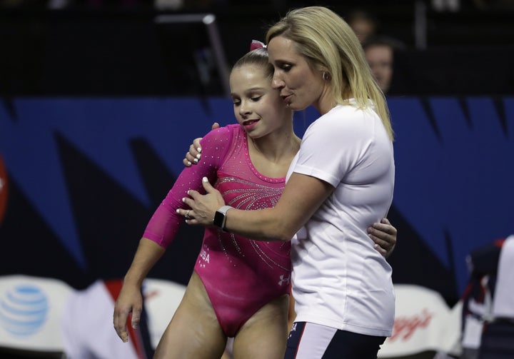 Zmeskal and Smith on the first day of 2016 Olympic Trials.