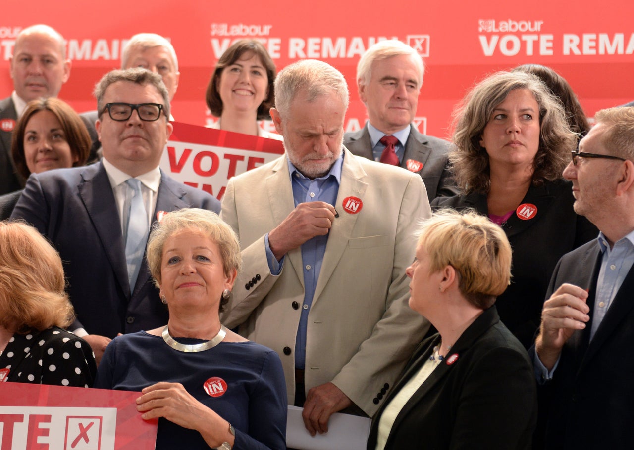 Jeremy Corbyn at a Labour In event