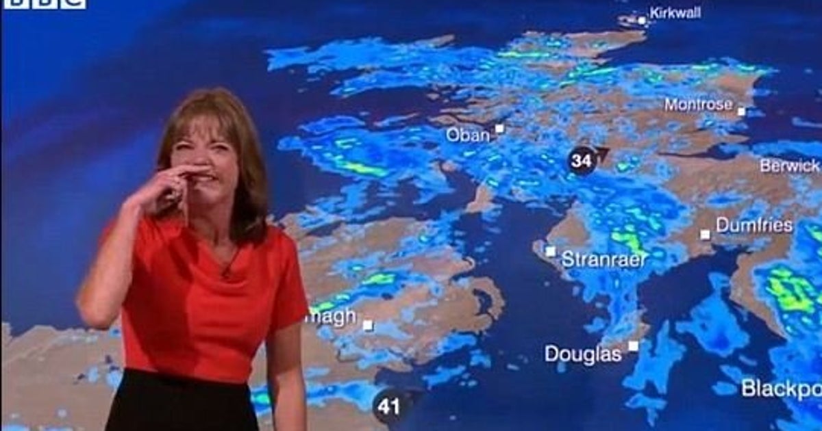 BBC Weather Presenter Louise Lear Loses It As She Gets The Giggles bbc-weather-presenter-louise-lear-loses-it-as-she-gets-the-giggles