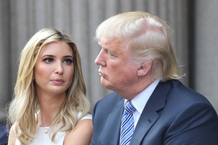 Ivanka Trump and Donald Trump attend the Trump International Hotel Washington, D.C Groundbreaking Ceremony at Old Post Office on July 23, 2014 in Washington, DC.