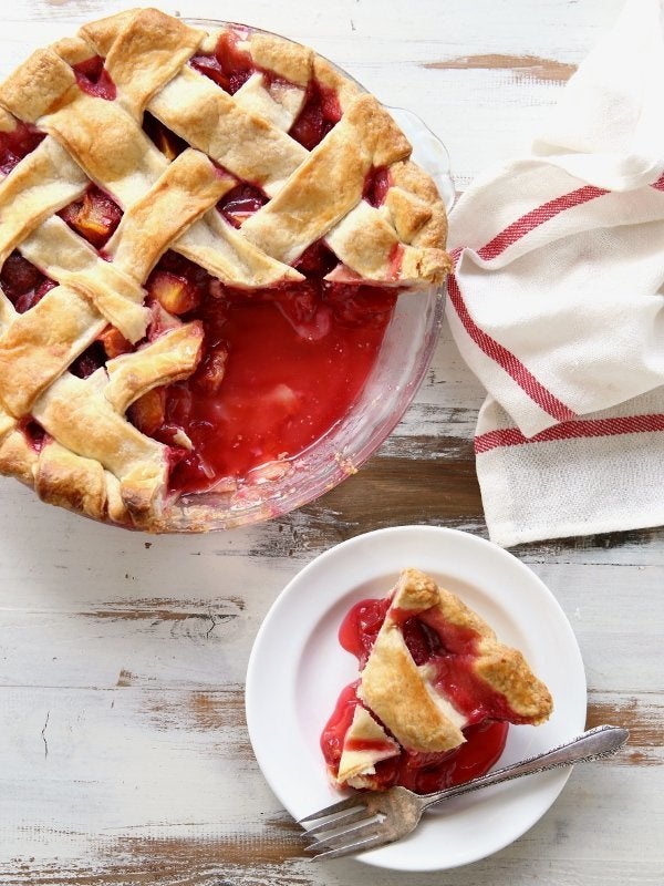 Plum And Raspberry Pie