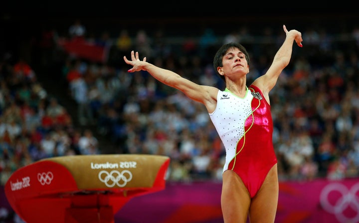 Oksana Chusovitina at the London 2012 Olympics