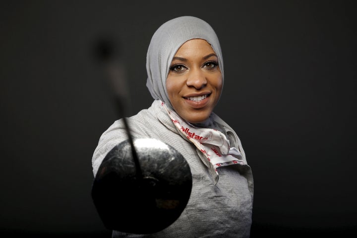 Ibtihaj Muhammad, first Team USA athlete to compete in a hijab. 