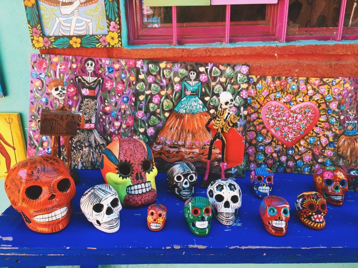 <p>Calavera (aka sugar skulls) on display at <a href="https://www.tripadvisor.com/Attraction_Review-g150800-d152540-Reviews-Mercado_de_Artesanias_La_Ciudadela-Mexico_City_Central_Mexico_and_Gulf_Coast.html" target="_blank" role="link" rel="nofollow" class=" js-entry-link cet-external-link" data-vars-item-name="Mercado de Artesanias" data-vars-item-type="text" data-vars-unit-name="57a3aec8e4b034b258947b45" data-vars-unit-type="buzz_body" data-vars-target-content-id="https://www.tripadvisor.com/Attraction_Review-g150800-d152540-Reviews-Mercado_de_Artesanias_La_Ciudadela-Mexico_City_Central_Mexico_and_Gulf_Coast.html" data-vars-target-content-type="url" data-vars-type="web_external_link" data-vars-subunit-name="article_body" data-vars-subunit-type="component" data-vars-position-in-subunit="5">Mercado de Artesanias</a>.</p>