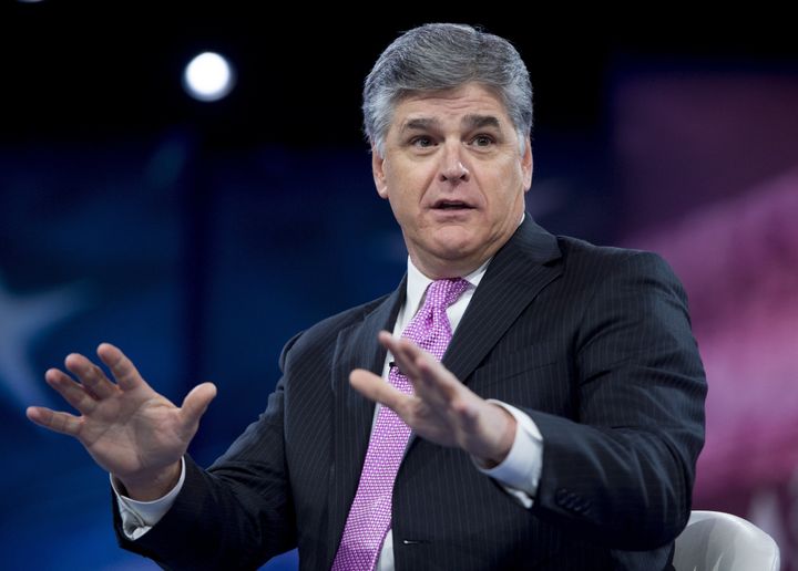 Sean Hannity, seen at the Conservative Political Action Conference in March. Hannity fired off a series of late-night tweets after being called the "dumbest anchor" on Fox News. 
