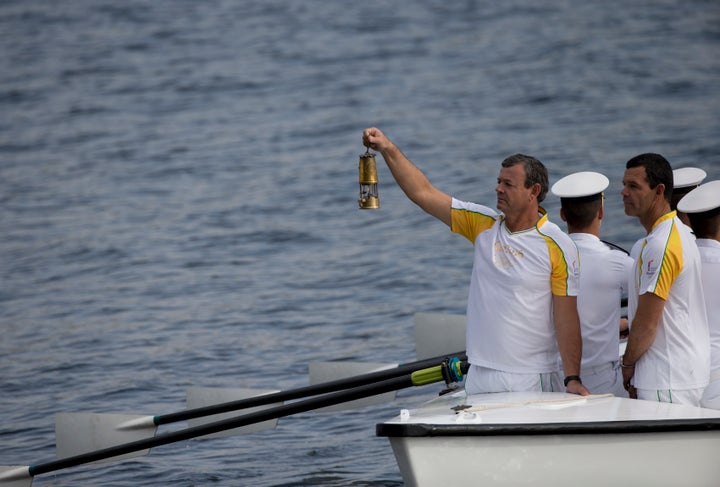 The Olympic flame arrives in Rio