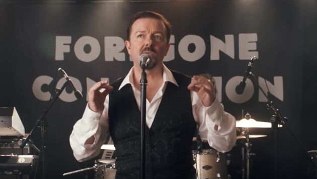 In character as David Brent