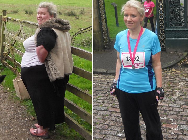 Jill Whitham before and after her drastic weight loss