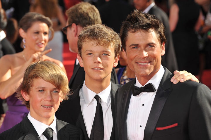 Rob Lowe and his two sons Matthew and John Owen.