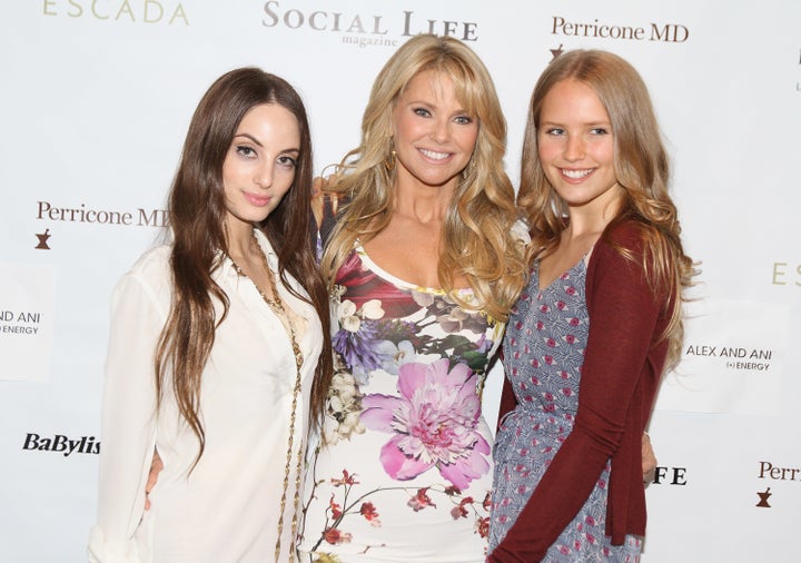 Christie Brinkley poses with daughters Alexa Ray Joel and Sailor Lee Brinkley Cook.