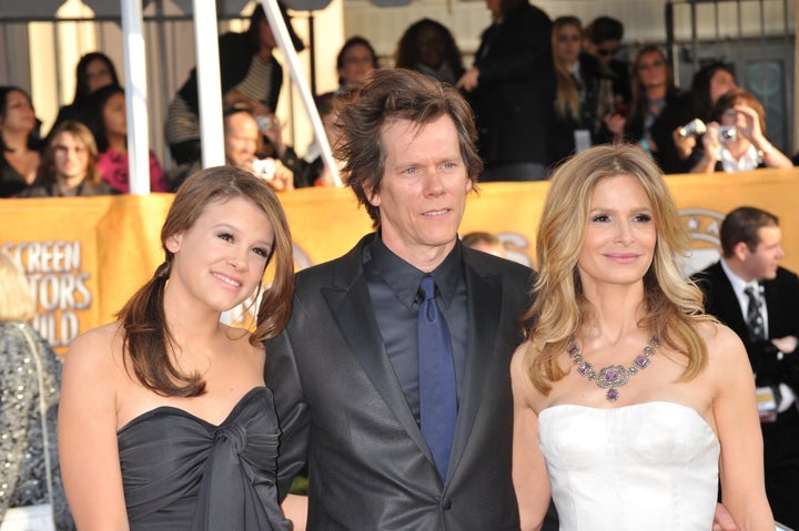 Kyra Sedgwick, Kevin Bacon and their daughter Sosie Bacon.