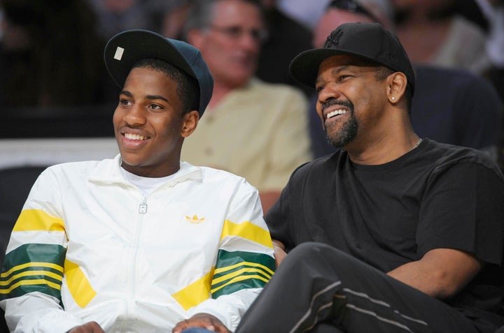 Denzel Washington and his son Malcolm.