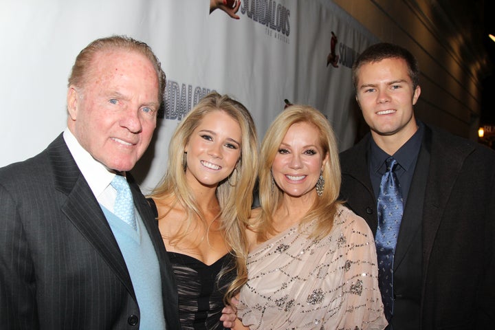 Kathie Lee Gifford with her late husband Frank Gifford and their children Cody and Cassidy.