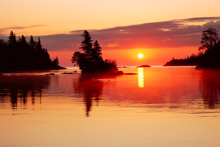 Sunrise at Isle Royale National Park's Chippewa Harbor.