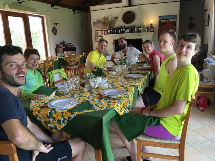 Lunch at a farmhouse along the road