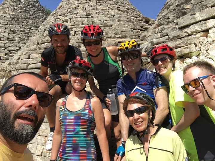 Family selfie with our guides, Luca and Andrea