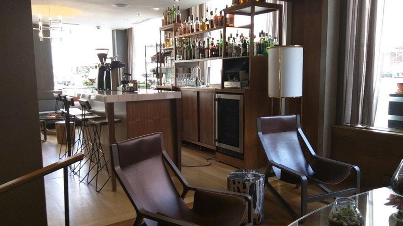 Breakfast, snacks, and drinks are served in the lobby bar