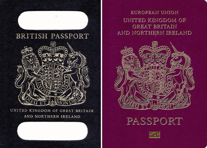 The Government has 'no immediate plans' to reintroduce the traditional navy blue British passports in the wake of Brexit