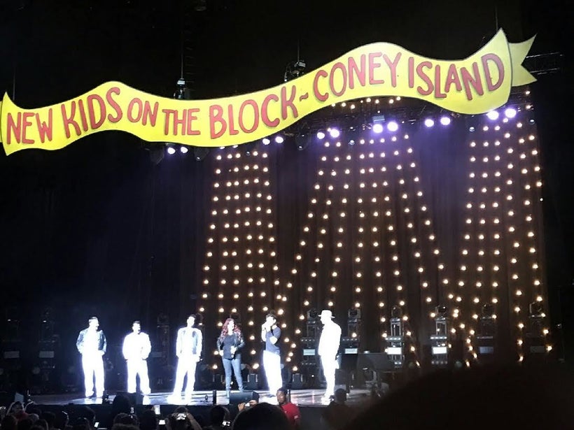 Tiffany alongside The new Kids On The Block; Ford Amphitheater at Coney Island
