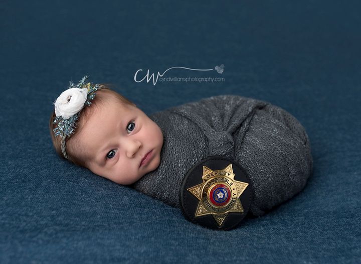 Destiny Hall wanted to honor the police officer who played a key role in her baby's delivery.