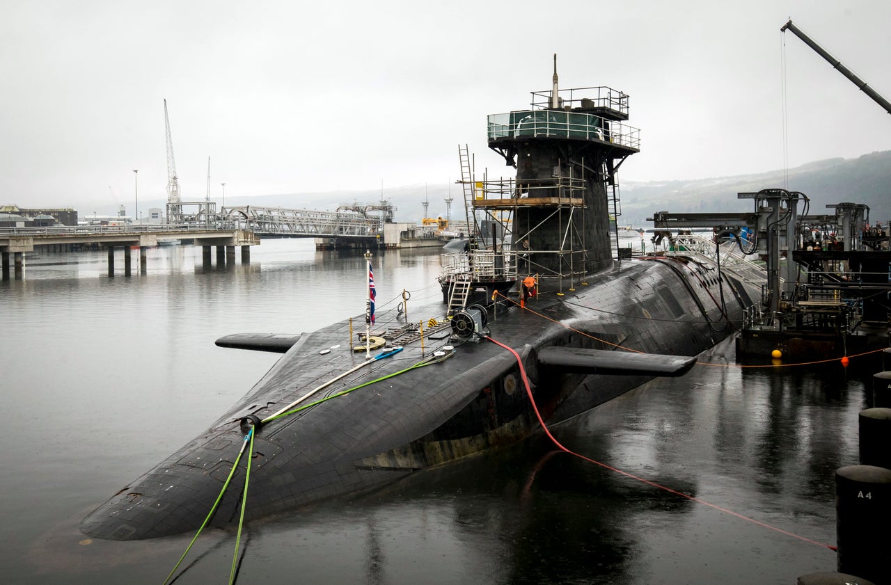 HMS Vigilant, one of four nuclear warhead-carrying submarines