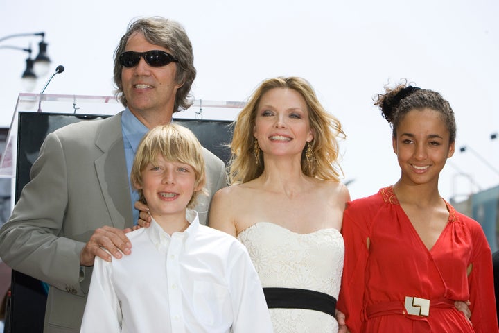 Michelle Pfeiffer with her husband and two children.