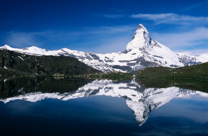 The Matterhorn straddles the border between Switzerland and Italy.