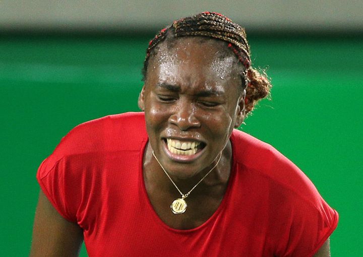 Venus Williams lost her first round singles match to Kirsten Flipkens on Saturday.