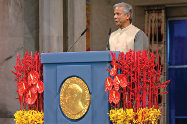 Twenty-three years after he founded the bank, Yunus shared the 2006 Nobel Prize with Grameen, "for their effort to creat