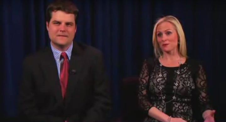 Reps. Mat Gaetz (R-Ft. Walton Beach) and Katie Edwards(D-Sunrise) explaining the collaboration process that brought the Charl