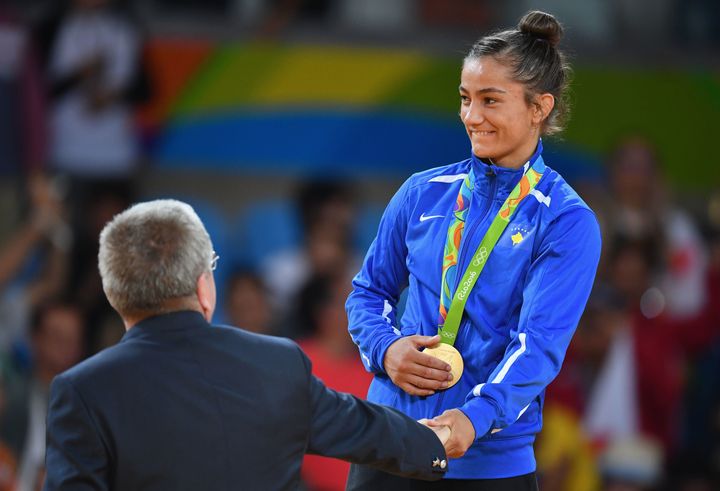 <strong>Majlinda Kelmendi claimed Kosovo's first ever medal, winning Olympic gold in the judo</strong>