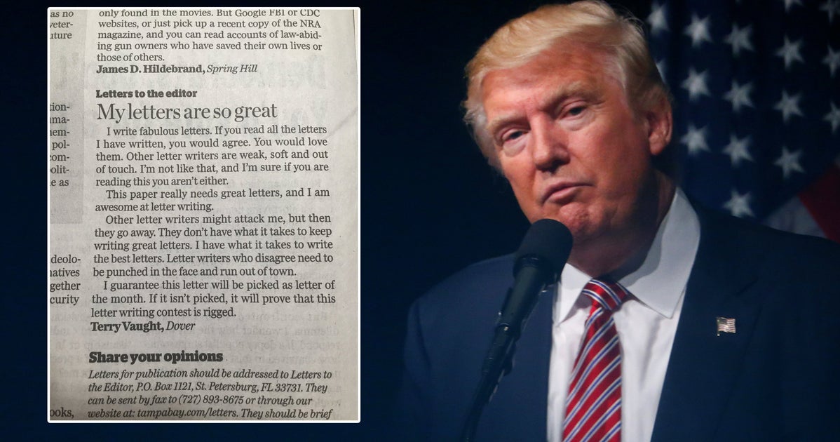 Donald TrumpInspired Letter To The Editor Published In Tampa Bay Times