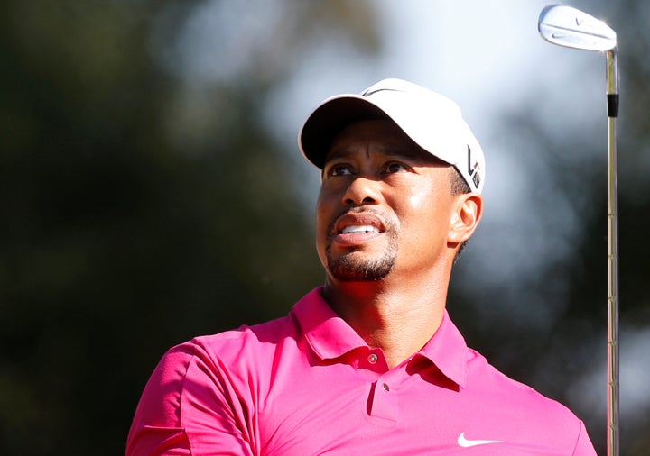 Tiger Woods of the U.S. tees off on the eighth hole during the third round of the inaugural Turkish Airlines Open in the sout