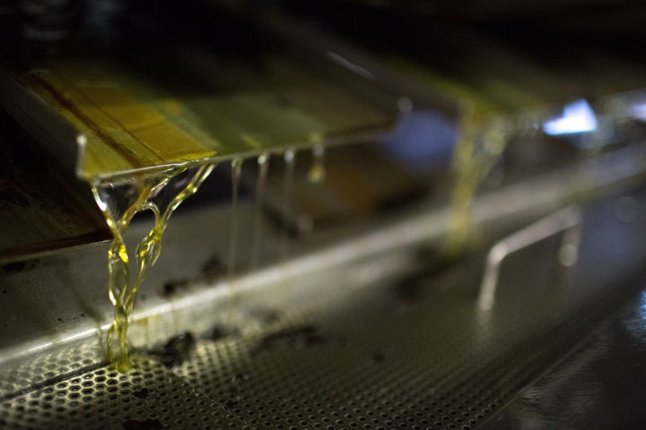 Liquid cocoa butter extracted from cocoa nibs.