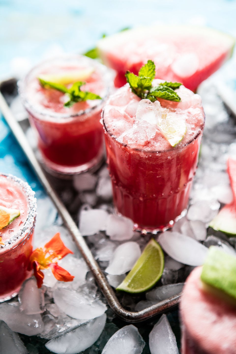 Minty Watermelon Cucumber Margarita