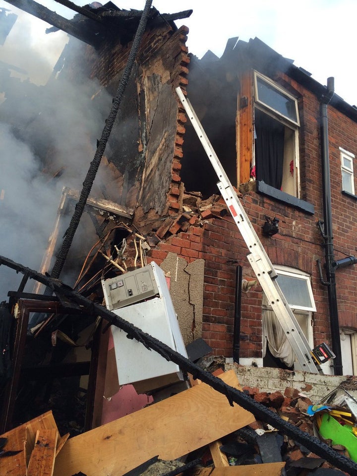 Fire crews are investigating the cause of the blast 