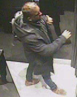 Police wish to speak with the man pictured in connection with the Byron Burger incident last month.