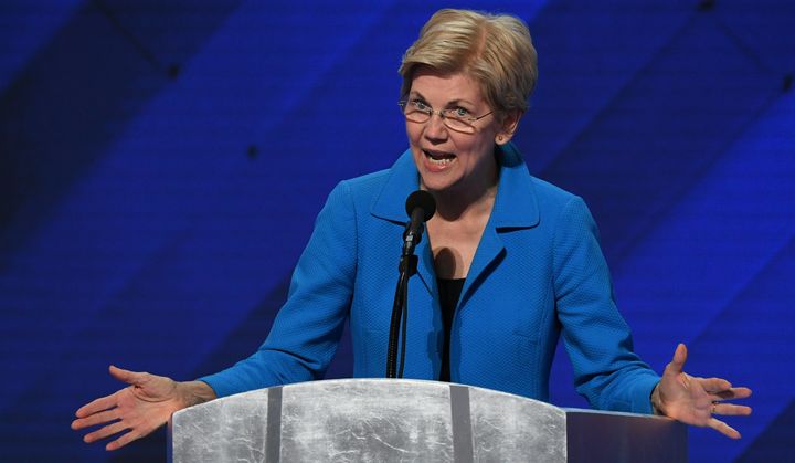 Elizabeth Warren took Donald Trump to task over his latest remarks about Hillary Clinton.