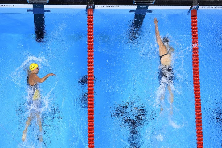 Katie Ledecky finished ahead of Sweden's Sarah Sjostrom with a time of 1:53.73.