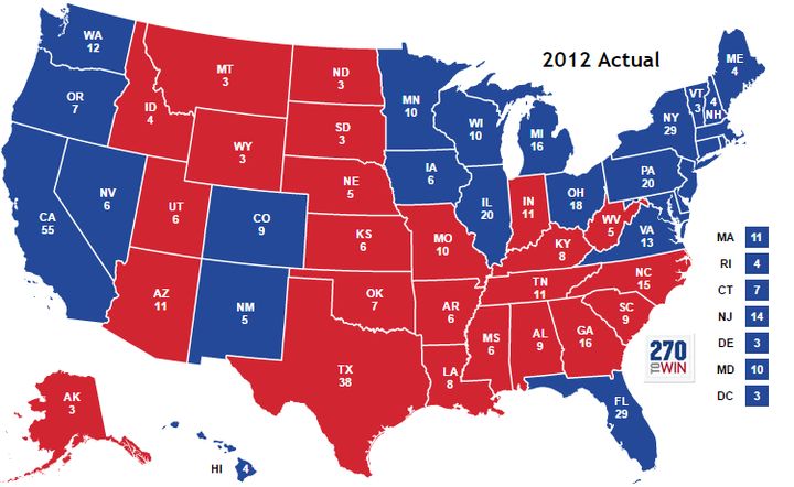 2012 Electoral Map